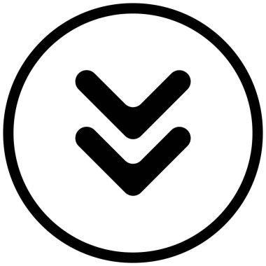 Aşağıdaki okların siyah minimalist vektör simgesi