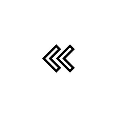 sol okların siyah minimalist vektör simgesi