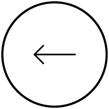 sol okun siyah minimalist vektör simgesi