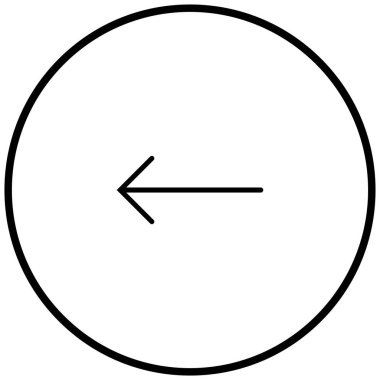 sol okun siyah minimalist vektör simgesi