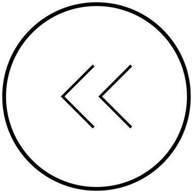 sol okların siyah minimalist vektör simgesi