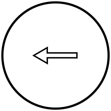 sol okun siyah minimalist vektör simgesi