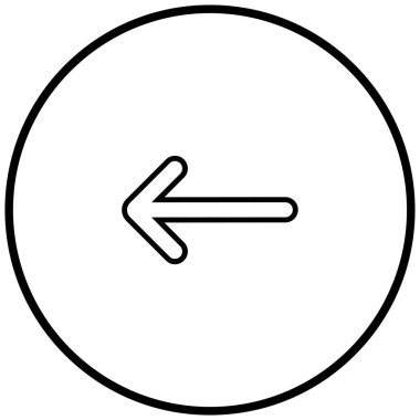 sol okun siyah minimalist vektör simgesi