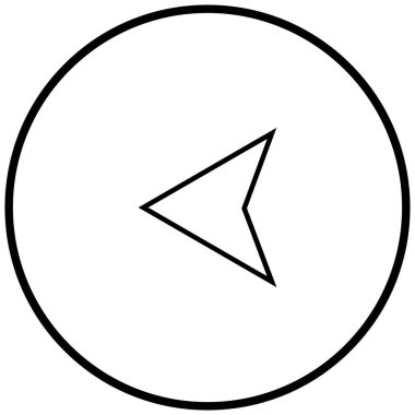 sol okun siyah minimalist vektör simgesi