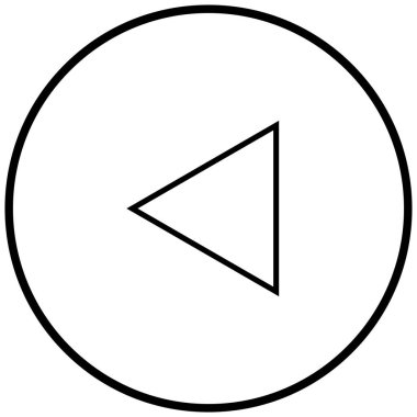 sol okun siyah minimalist vektör simgesi