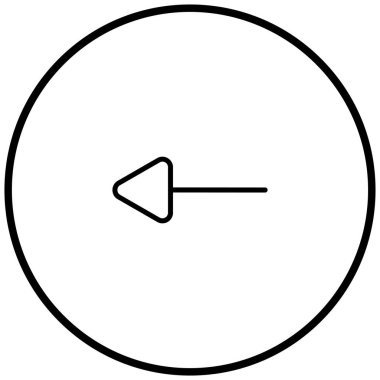 sol okun siyah minimalist vektör simgesi