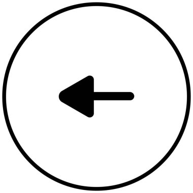 sol okun siyah minimalist vektör simgesi