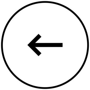 sol okun siyah minimalist vektör simgesi