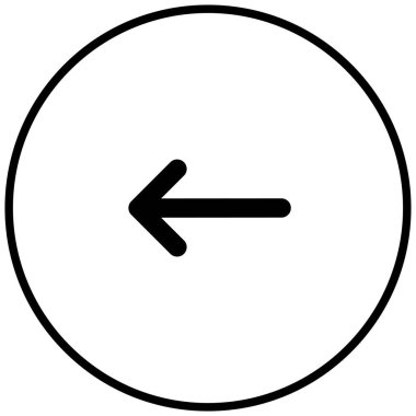 sol okun siyah minimalist vektör simgesi