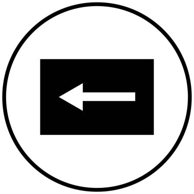 sol okun siyah minimalist vektör simgesi