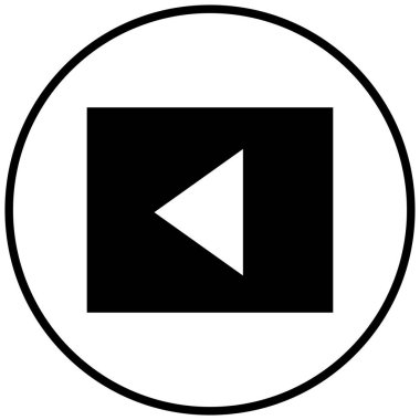 sol okun siyah minimalist vektör simgesi