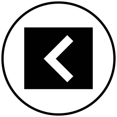 sol okun siyah minimalist vektör simgesi