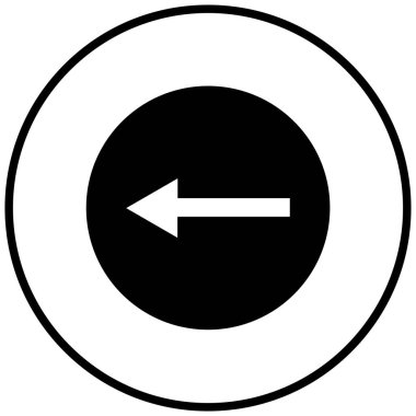 sol okun siyah minimalist vektör simgesi