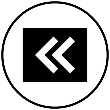 sol okların siyah minimalist vektör simgesi