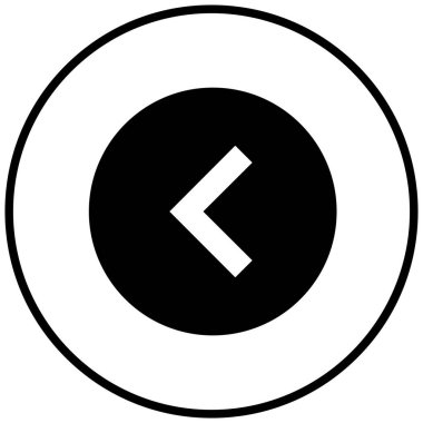 sol okun siyah minimalist vektör simgesi