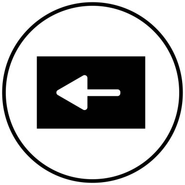 sol okun siyah minimalist vektör simgesi