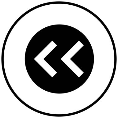 sol okların siyah minimalist vektör simgesi