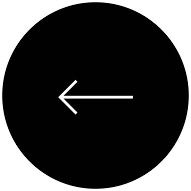 sol okun siyah minimalist vektör simgesi