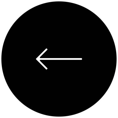 sol okun siyah minimalist vektör simgesi