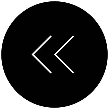 sol okların siyah minimalist vektör simgesi