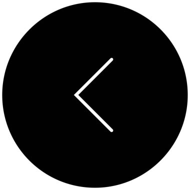 sol okun siyah minimalist vektör simgesi