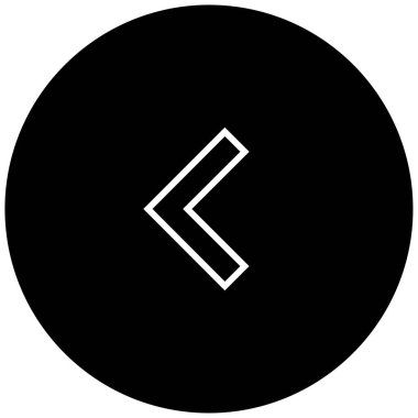 sol okun siyah minimalist vektör simgesi