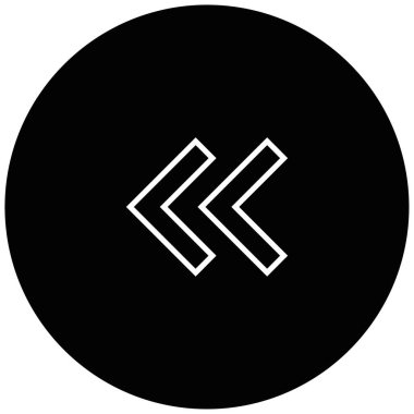 sol okların siyah minimalist vektör simgesi