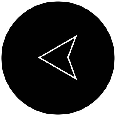 sol okun siyah minimalist vektör simgesi