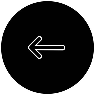 sol okun siyah minimalist vektör simgesi