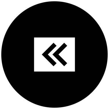 sol okların siyah minimalist vektör simgesi