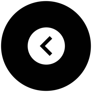 sol okun siyah minimalist vektör simgesi