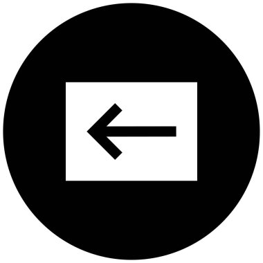 sol okun siyah minimalist vektör simgesi