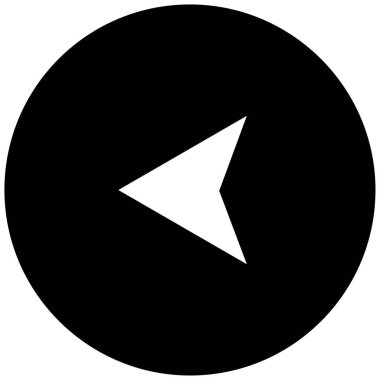 sol okun siyah minimalist vektör simgesi