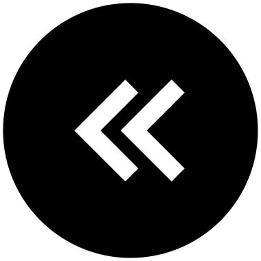 sol okların siyah minimalist vektör simgesi