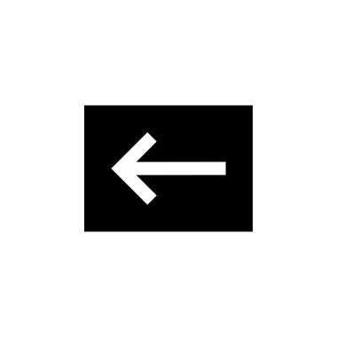 sol okun siyah minimalist vektör simgesi