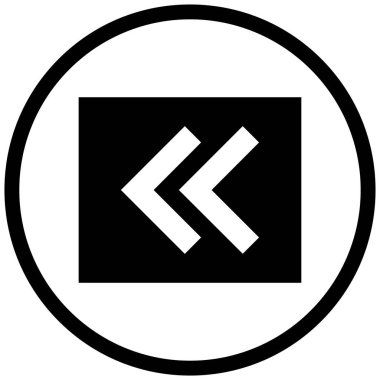 sol okların siyah minimalist vektör simgesi