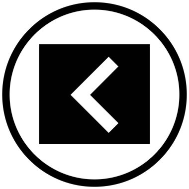 sol okun siyah minimalist vektör simgesi