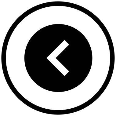 sol okun siyah minimalist vektör simgesi