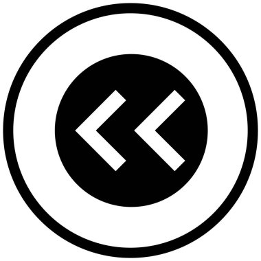 sol okların siyah minimalist vektör simgesi