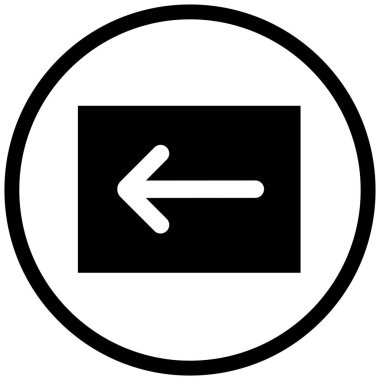 sol okun siyah minimalist vektör simgesi