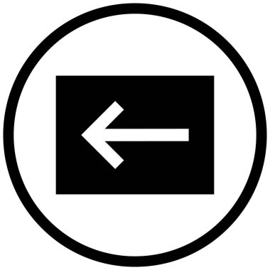 sol okun siyah minimalist vektör simgesi