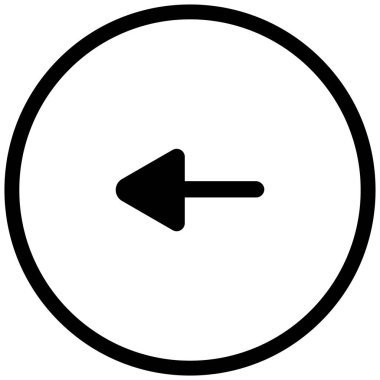 sol okun siyah minimalist vektör simgesi