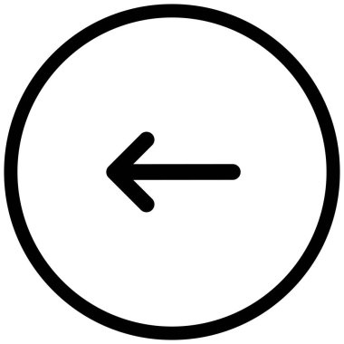 sol okun siyah minimalist vektör simgesi