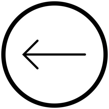 sol okun siyah minimalist vektör simgesi