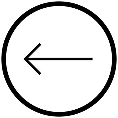 sol okun siyah minimalist vektör simgesi