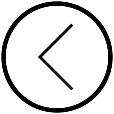 sol okun siyah minimalist vektör simgesi