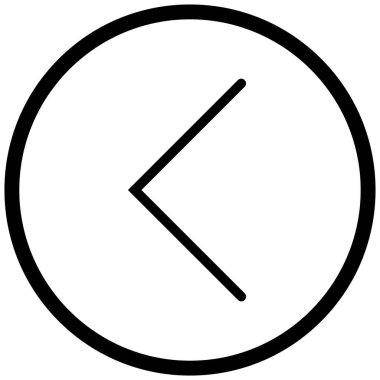 sol okun siyah minimalist vektör simgesi