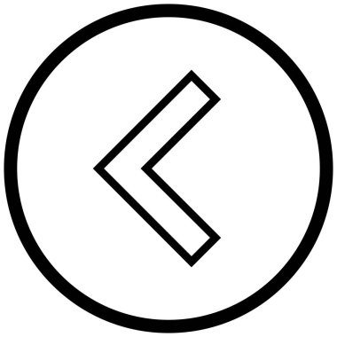 sol okun siyah minimalist vektör simgesi