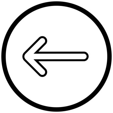 sol okun siyah minimalist vektör simgesi