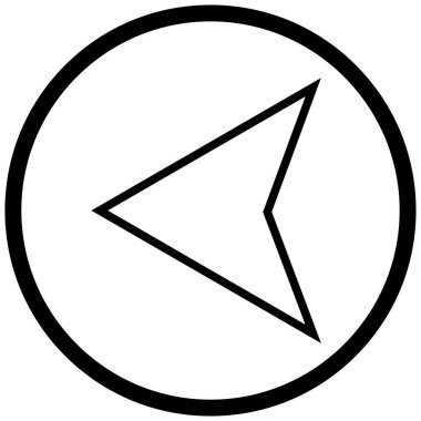 sol okun siyah minimalist vektör simgesi